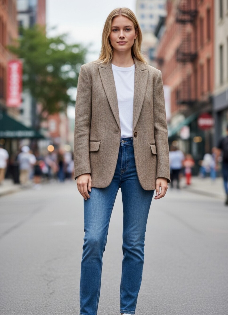 J.crew Wool Blend Blazer Jacket Beige Size 10